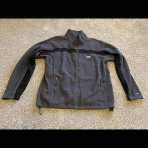 North Face Zip Fleece Grey/Black Jacket TKA 200
